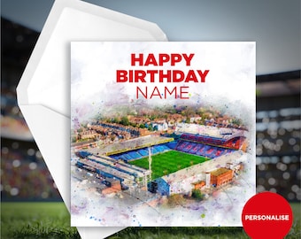 Crystal Palace Birthday Card - Selhurst Park Birthday Card - Personalised Name Birthday Card - Name Birthday Card - Football Birthday Card
