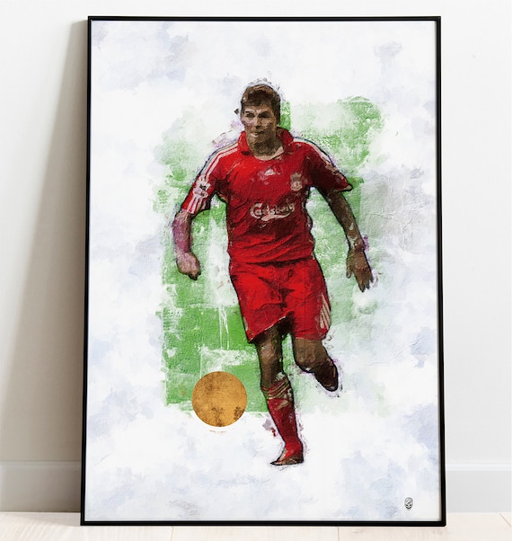 Steven Gerard Art Print Retro Strip Liverpool Print