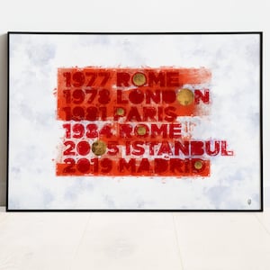 Liverpool Champions League Art Print / Retro Strip / Liverpool Print / Sneakerhead / Soccer / Football / LFC / Reds / Wall Art