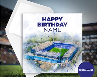 Ipswich Town Birthday Card - Portman Road - Personalised Name Birthday Card - Name Birthday Card - Football Birthday Card