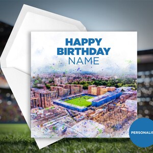 AFC wimbledon Tarjeta de cumpleaños - Plough lane - Nombre personalizado Tarjeta de cumpleaños - Nombre Tarjeta de cumpleaños - Tarjeta de cumpleaños de fútbol