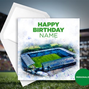 Plymouth Argyle Geburtstagskarte - Home Park - Personalisierte Geburtstagskarte - Name Geburtstagskarte - Fußball Geburtstagskarte