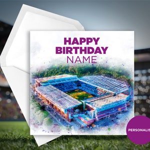 Aston Villa Geburtstagskarte - Villa Park Geburtstagskarte - Personalisierte Name Geburtstagskarte - Name Geburtstagskarte - Fußball Geburtstagskarte