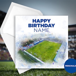 Barrow Town verjaardagskaart - Holker Street - gepersonaliseerde verjaardagskaart - naam verjaardagskaart - voetbal verjaardagskaart