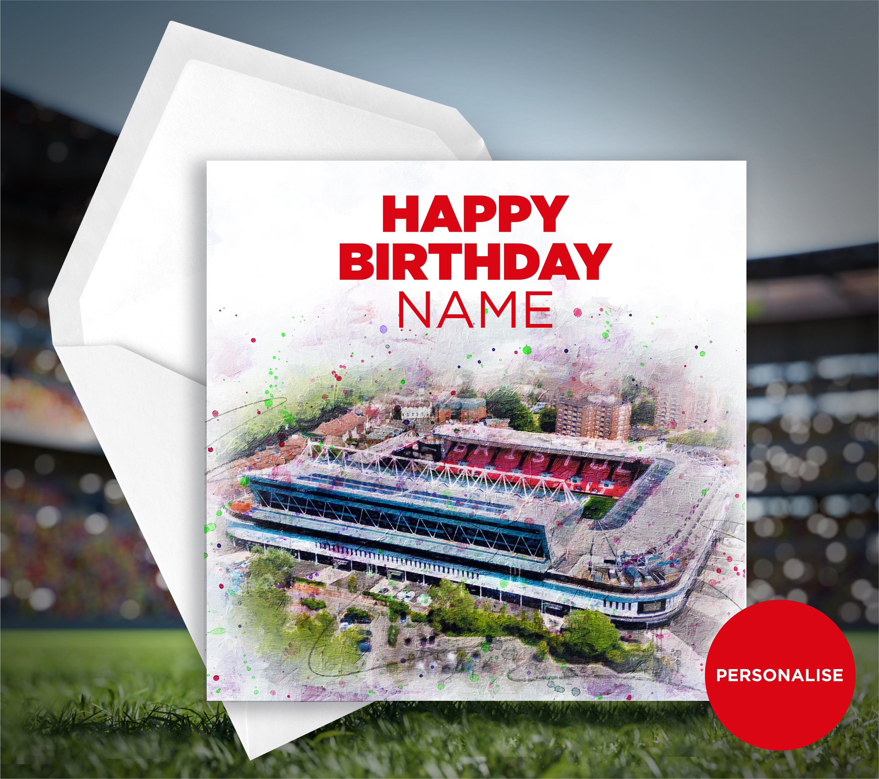 Bristol City Birthday Card Ashton Gate Personalised Etsy UK