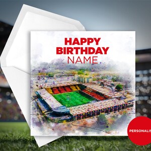 Watford Geburtstagskarte - Vicarage Road Geburtstagskarte - Personalisierte Name Geburtstagskarte - Name Geburtstagskarte - Fußball Geburtstagskarte