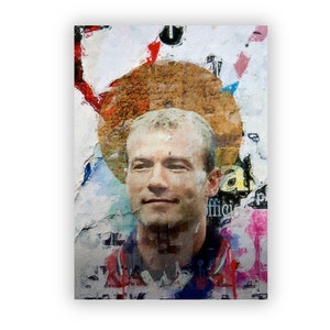 Alan Shearer Art Print / Retro Strip / England Print/ English / Soccer / Football / World Cup / Euros / Wall Art