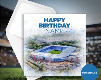 Reading  Birthday Card - Madejski stadium - Personalised Birthday Card - Name Birthday Card - Football Birthday Card