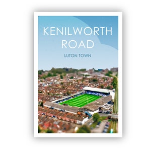 Luton Town Retro Art Print / Kenilworth Road Art Print / Luton Print / Football ground / Soccer / Football / Wall Art