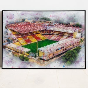 Bradford City Oil Painting Print / Valley Parade Art Print / Art Print / Football ground / Soccer / Football / Wall Art