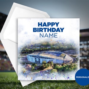 Brighton And Hove Albion Geburtstagskarte - Amex Stadion Karte - Personalisierte Name Geburtstagskarte - Name Geburtstagskarte - Fußball Geburtstagskarte