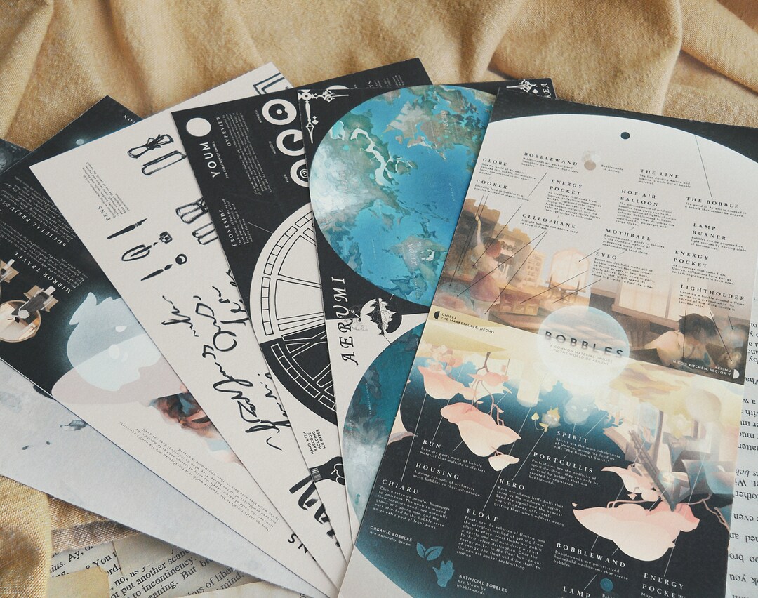 Aerumi - Cardstock Prints, Worldbuilding Print Set, Fantasy World ...