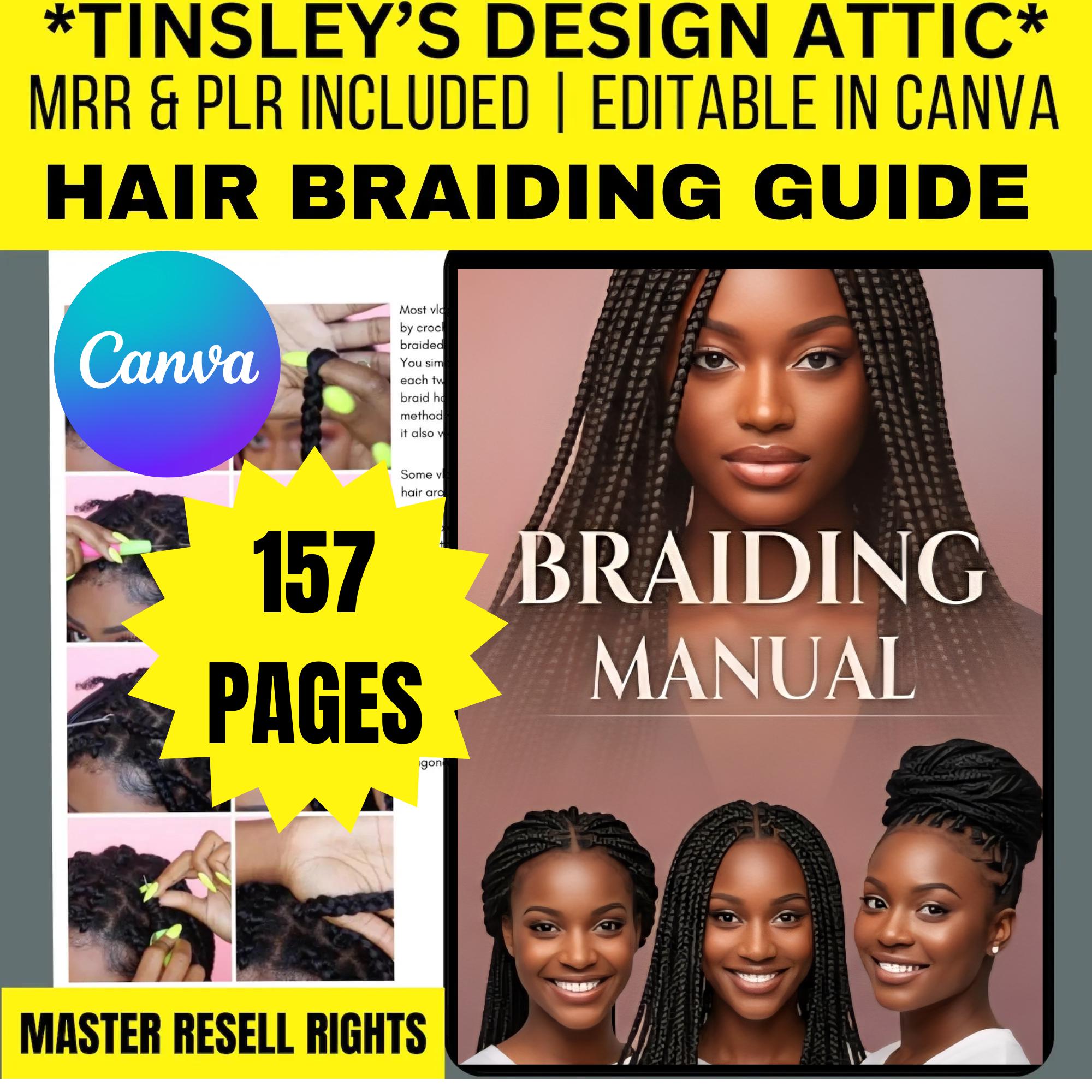 Braiding Manual | 157 Pages | Beauty Hairstyle Book | MRR & PLR ...