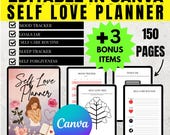 Self Love Planner: Mood Tracker, Self Esteem, Forgiveness (MRR & PLR)