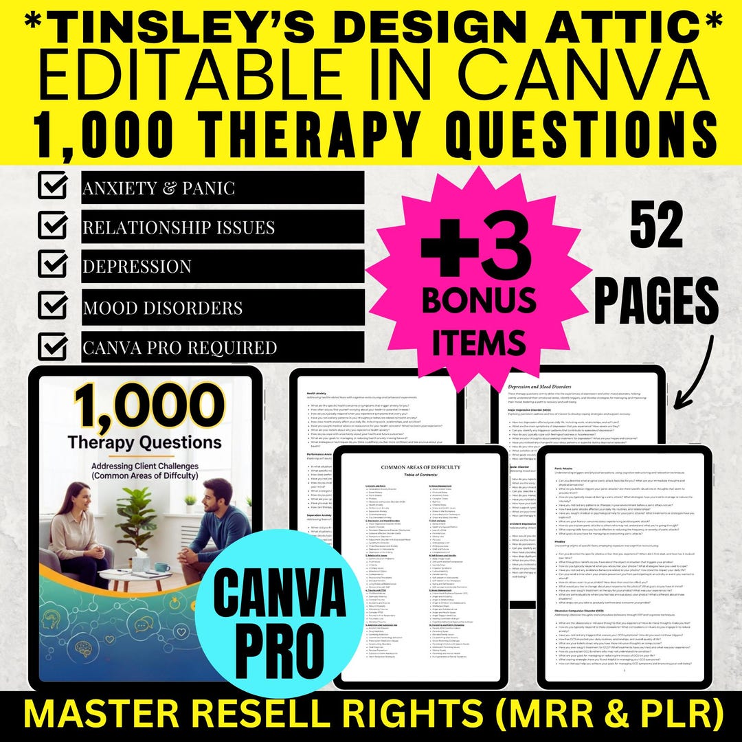 Client Rights Therapy 1000 Therapy Questions : Addressing Client Challenges | 52 Pages | MRR ...