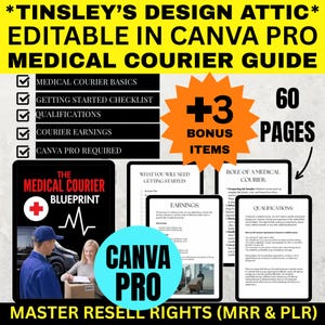 Medical Courier Business Guide | MRR & PLR | 60 Pages | Side Hustle | Delivery Driver | Healthcare | Transport | Self Employment | Career