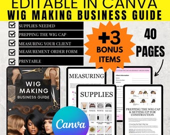 Wig Making Business Guide: 40-Page MRR & PLR Digital Download