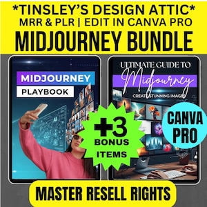 Midjourney Playbook eBook Bundle: MRR & PLR, Canva Pro