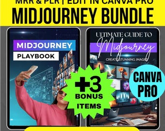 Midjourney Playbook eBook Bundle: MRR & PLR, Canva Pro