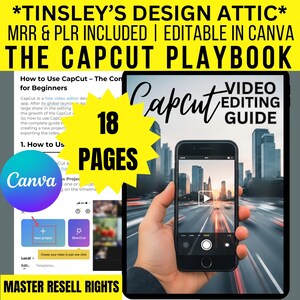 CapCut Video Editing eBook Mini Guide | 18 Pages | MRR & PLR | Master Resell Rights | Canva image 3