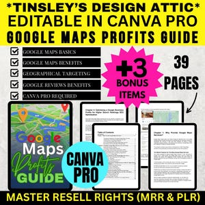 Google Maps Profits Guide | 39 Pages | MRR & PLR | Master Resell Rights | Local Business Marketing | Business Guide | Make Money with Google