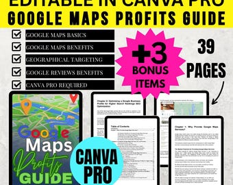 Google Maps Profits Guide | 39 Pages | MRR & PLR | Master Resell Rights | Local Business Marketing | Business Guide | Make Money with Google