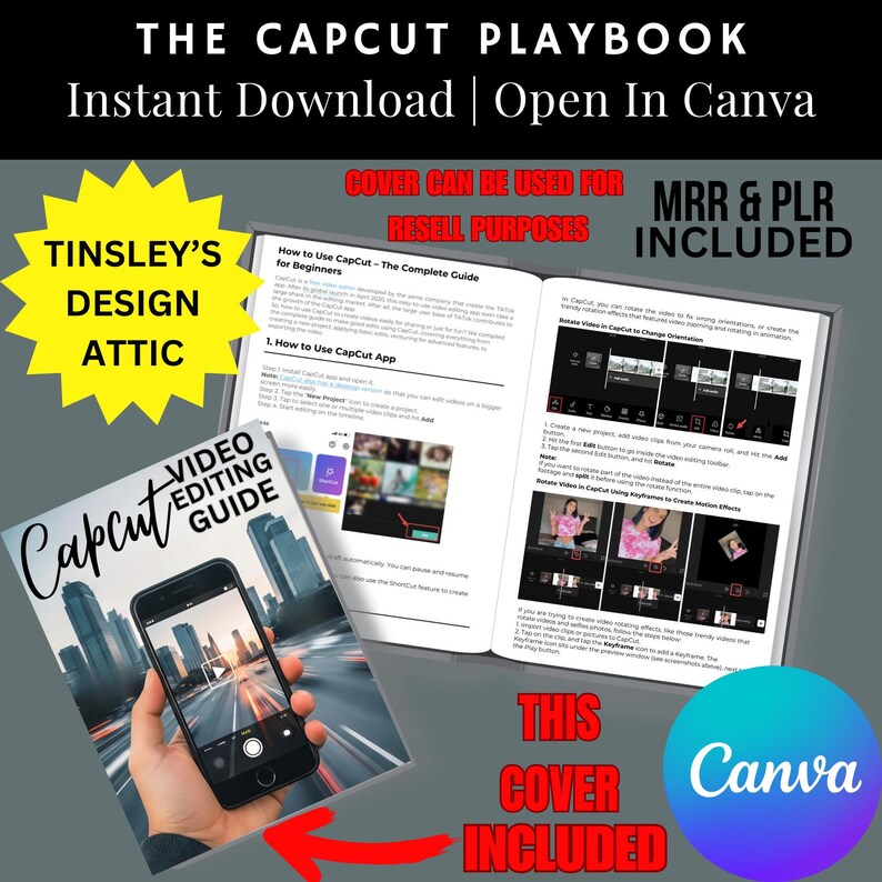 CapCut Video Editing eBook Mini Guide | 18 Pages | MRR & PLR | Master Resell Rights | Canva image 2
