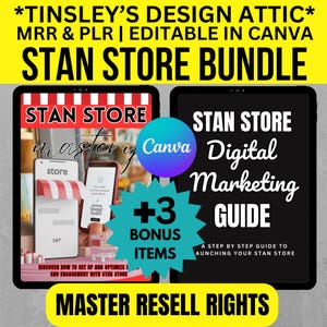 Stan Store eBooks Bundle | Stan Store Digital Marketing Guide + Stan Store Mastery eBook | MRR & PLR | Master Resell Rights | Canva Pro