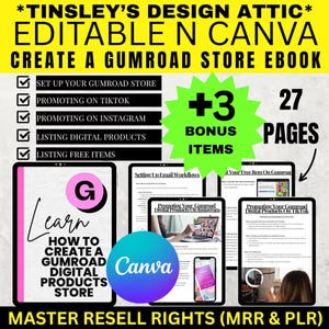 Gumroad Store Guide | MRR & PLR | Setup Gumroad Store Account | Monetize your Gumroad | Alternate Cover Page will be provided to you