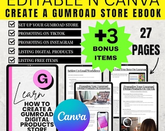 Gumroad Store Guide | MRR & PLR | Setup Gumroad Store Account | Monetize your Gumroad | Alternate Cover Page will be provided to you