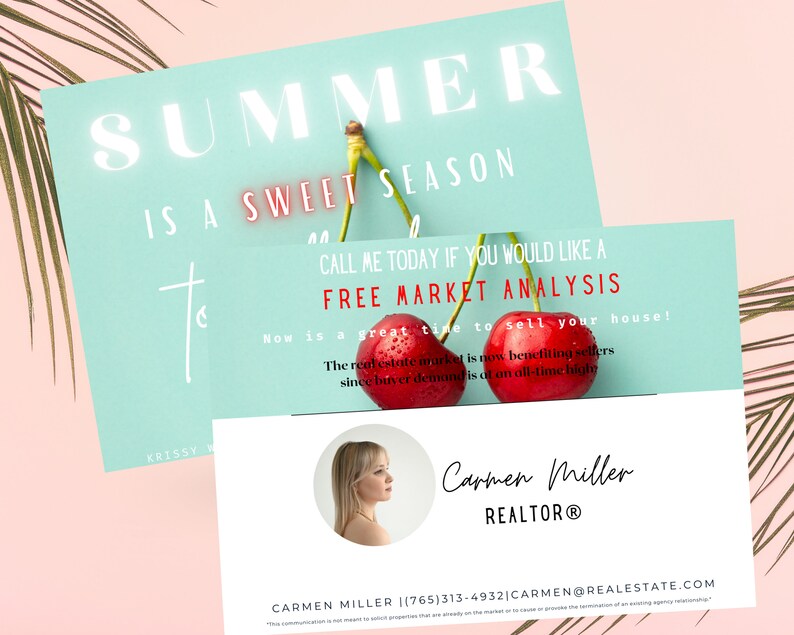 Summer Real Estate Postcard Template, Real Estate Summer Marketing