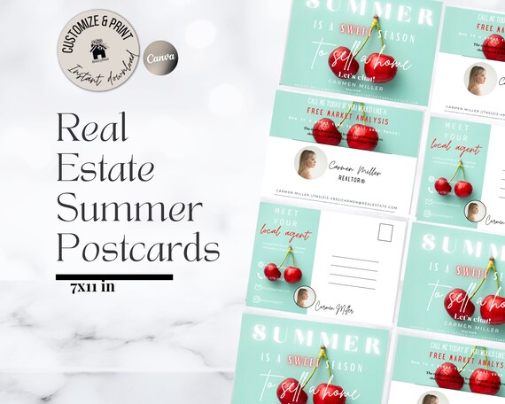 Summer Real Estate Postcard Template Real Estate Summer - Etsy