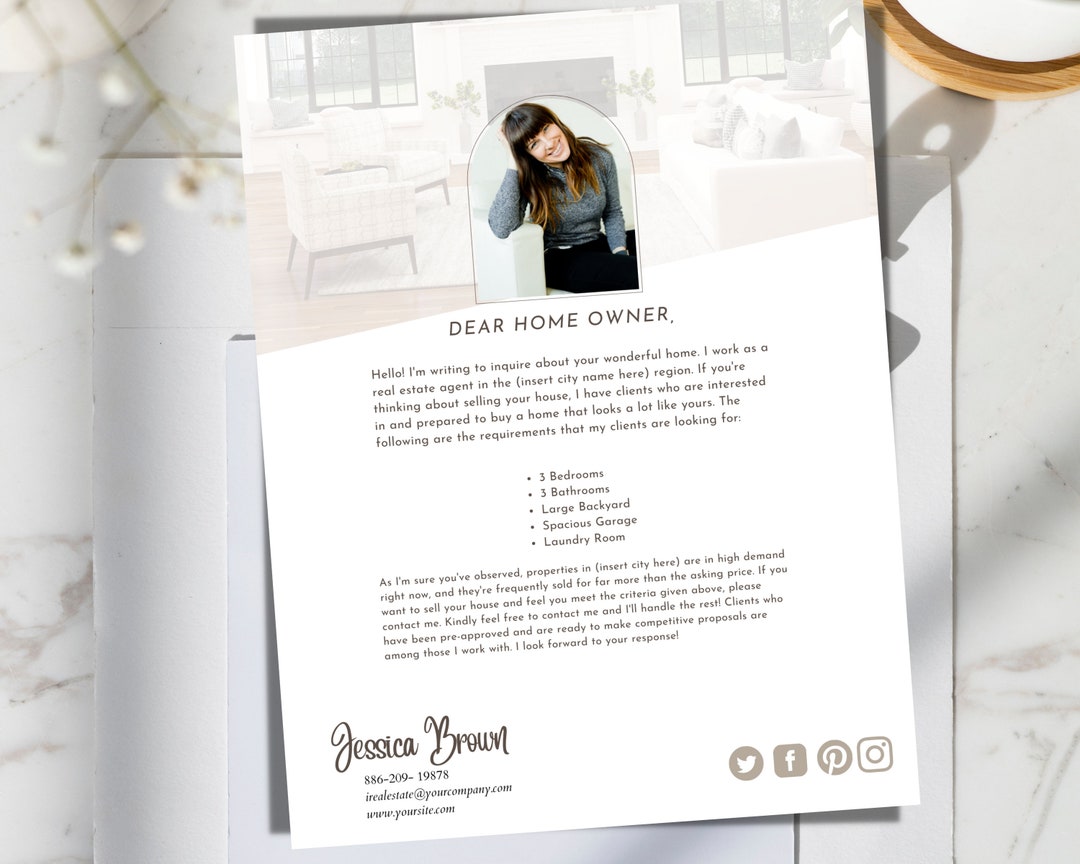 Real Estate Agent Prospecting Letter Agent Introduction Etsy