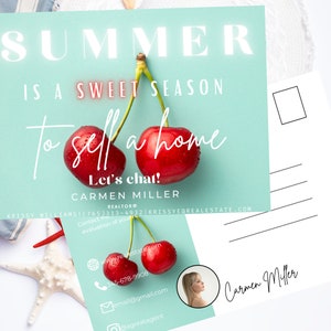 Summer Real Estate Postcard Template, Real Estate Summer Marketing