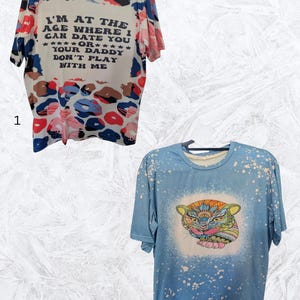 Gebleichtes Hemd Trendy Verschiedenes Kleidung Polyester Sublimations-T-Shirt SIZE LARGE SHIRT