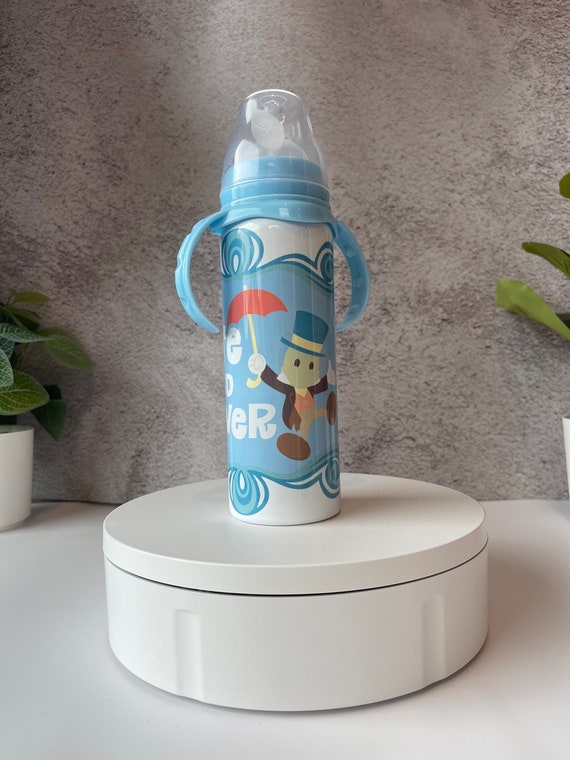 Blue Baby Elephant Custom Kids Thermos