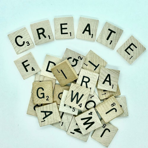 Wood Scrabble Tile Set 100 Tiles Etsy