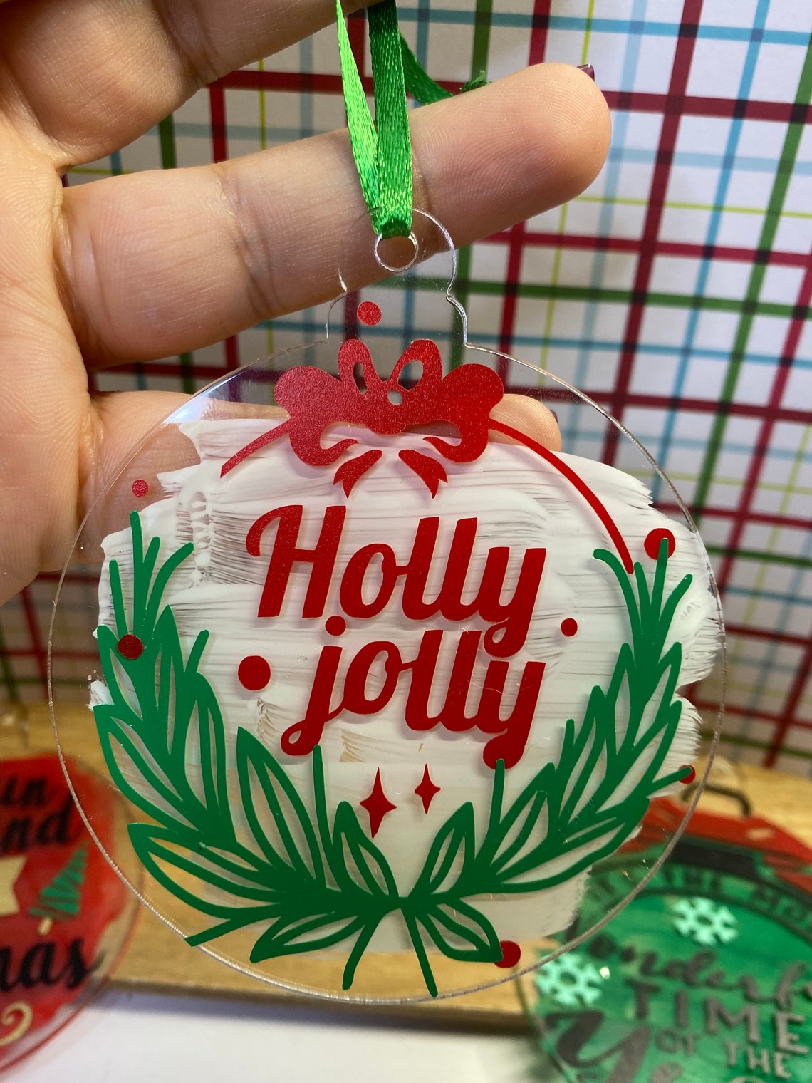Christmas Acrylic Ornament Custom Acrylic Ornament Christmas Etsy UK