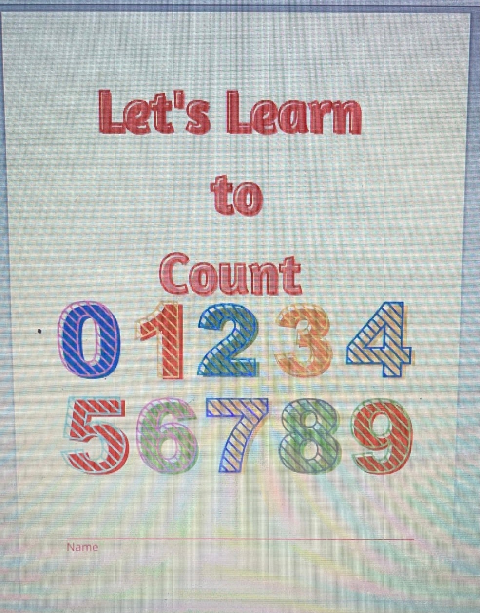 Let's Learn How to Count Zero to Ten Etsy