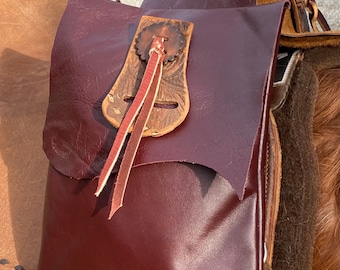 leather saddle horn bolsas