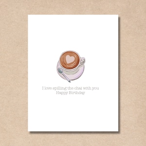 Birthday Chai Card | Spill the Tea Friendship Card, Birthday, Funny South Asian Card