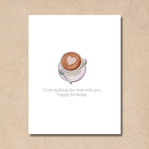 Chai Birthday Cards Etsy
