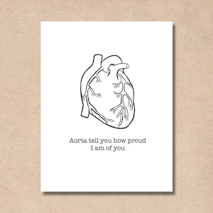 Carte coeur humain, Carte d'anatomie drôle, Carte de remise de diplôme, Carte de remerciement | carte pour médecin, infirmière, étudiant diplômé, étudiant en médecine, doctorant