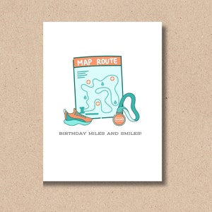 Birthday Miles and Smiles Card | Run Club, Marathon Runner, Athlete