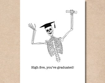 Skeleton Graduation Card | Medical, Anatomy, Science Card
