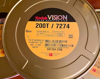 16 mm Kodak Vision Farbnegativfilm 200T/7274 122 m , abgenutzt/neu/ungeöffnet