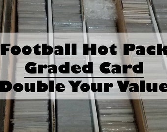 Football Card Hot Pack/Re-Pack/Lot - Graded Card (psa, bgs, csg) Included - Guaranteed DOUBLE the Value - No Junk - NFL