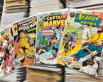 Comic Book Lot - 20 Comics - 1980s & 1990s Vintage Comics Retro Marvel/DC - 80s - 90s Comic Books Bundle Comic Collector Gift Superheros
