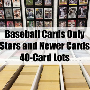 Baseball Card Mystery Hot Pack/Re-Pack Lot - 40 Cards From Star Players/Newer Modern & Vintage HOF AllStars Gifts for Baseball Fan Boy Kid