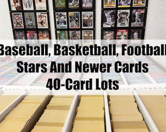 MLB/NFL/NBA Sports Card Mystery Hot Pack/Re-Pack Lot - 40 Cards From Star Players/Newer GiftFor Kid Boy Gift Christmas Sport Collector Gift